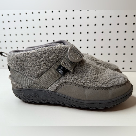 Chaco Kids Ramble Fluff Slippers Gray Size 5.5 - Picture 8 of 16
